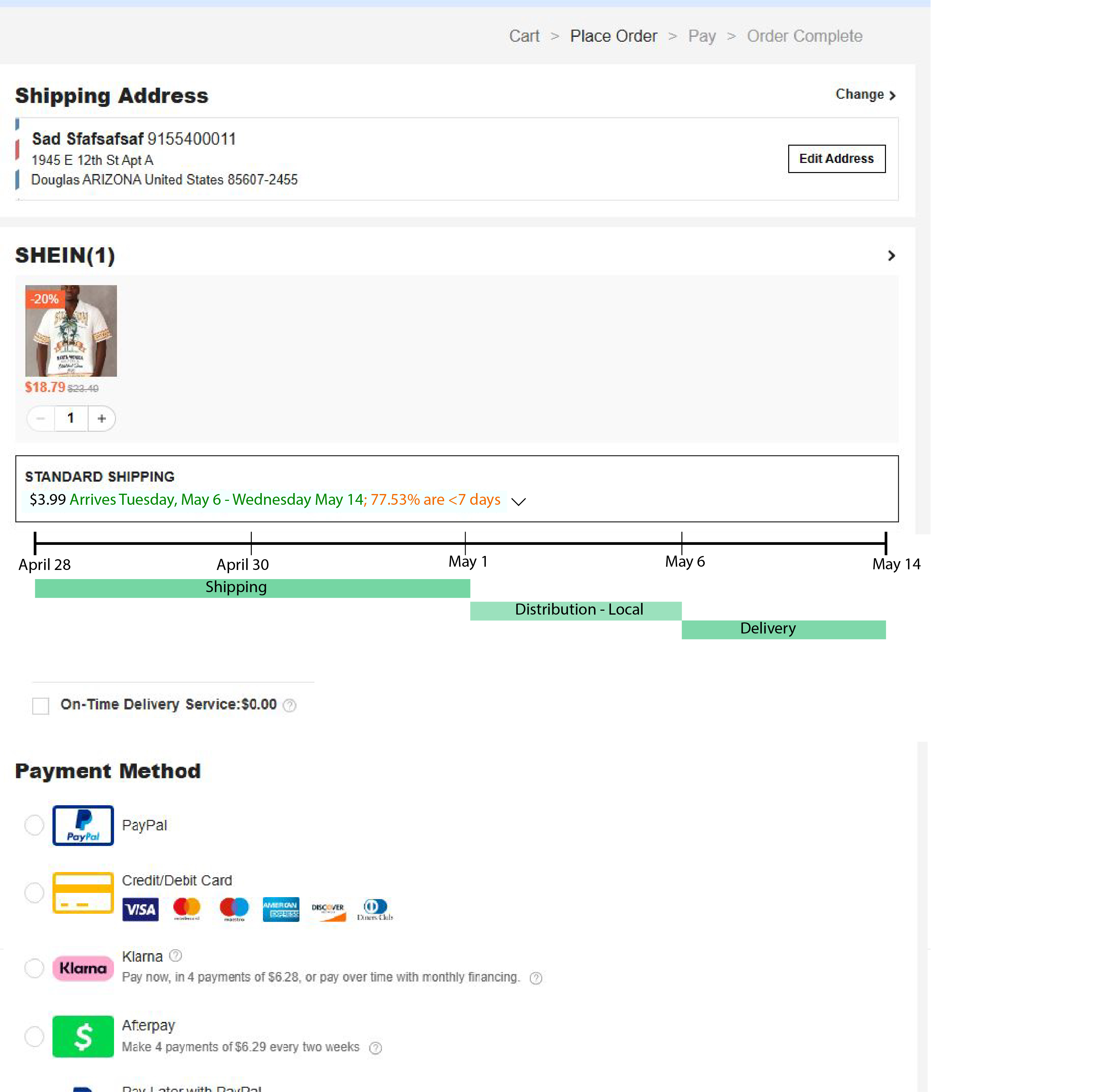 After: Clear shipping timeline
